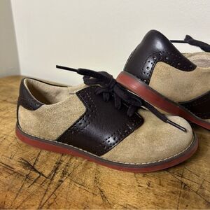 Footworks Connor 8465 brown leather oxford uniform dress shoes toddler sz 11
